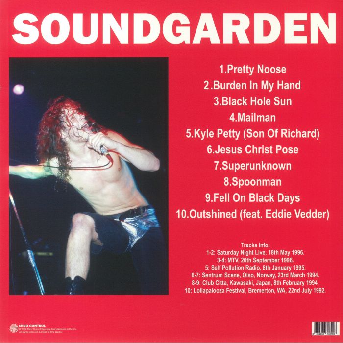 SOUNDGARDEN (サウンドガーデン)  - Behold The Ugly Groove! Rare & Live Tracks (EU 500枚限定リリース LP/NEW)