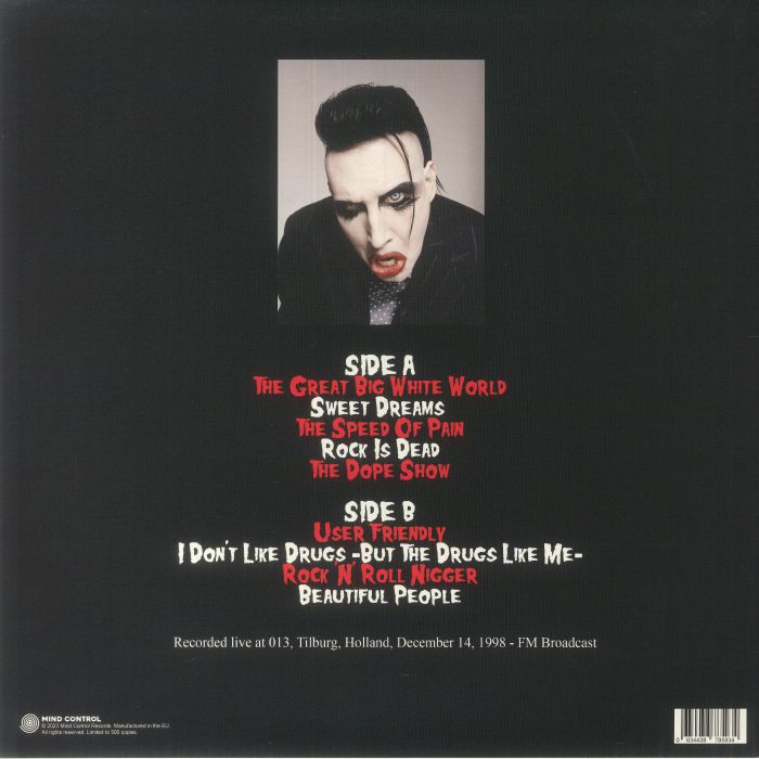 MARILYN MANSON (マリリン・マンソン)  - Personal Jesus Live In The Netherlands (EU 500枚限定リリース LP/NEW)