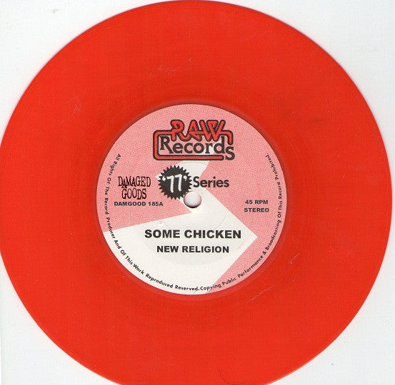 SOME CHICKEN (サム・チキン) - New Religion / Blood On The Wall (UK Ltd.Reissue Red Vinyl 7"/ New)