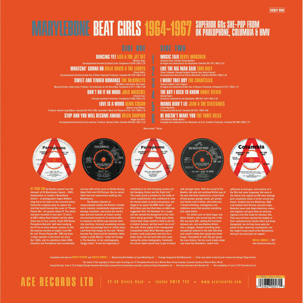 V.A. (60's 英国ガールシンガーコンピ) - Marylebone Beat Girls 1964-1967 (UK-EU 限定リリース LP/New)