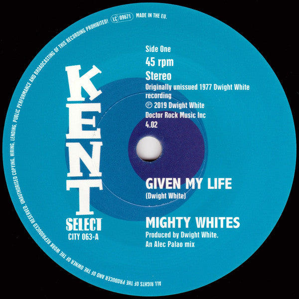 MIGHTY WHITES / Jacqueline Jones  (マイティホワイツ / ジャクリーン・ジョーンズ)  - Given My Life / A Frown On My Face (UK Ltd.Reissue 7"+CS/New）