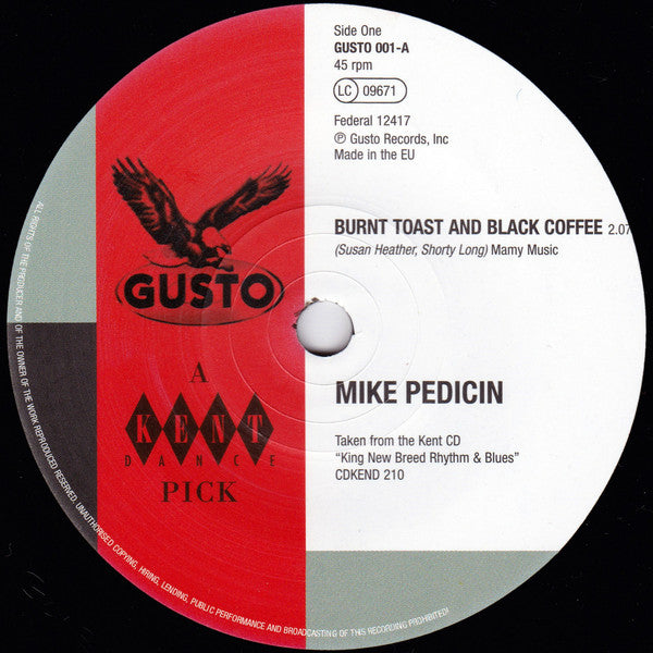 MIKE PEDICIN / T C Lee And The Bricklayers (マイク・ペディシン)  - Burnt Toast And Black Coffee (UK Ltd.Reissue 7"+CS/New）