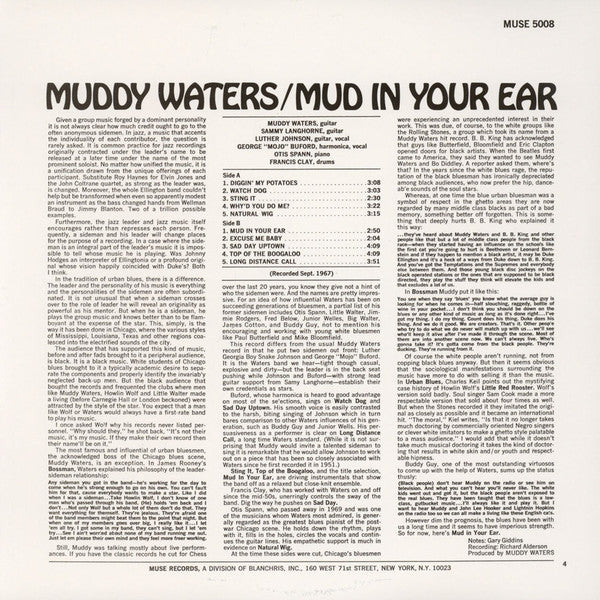 MUDDY WATERS (マディ・ウォーターズ)  - Mud In Your Ear (US Ltd.Reissue LP/New)