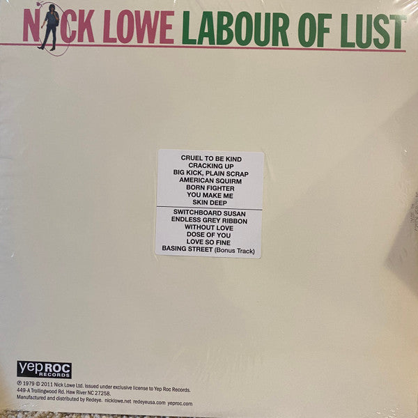 NICK LOWE (ニック・ロウ) - Labour Of Lust (US 限定復刻再発ピンク・ビニール LP/ New)