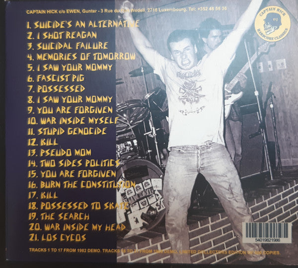 SUICIDAL TENDENCIES (スーサイダル・テンデンシーズ) - Demos 1982 / 86 (Luxembourg 500 Ltd.DigipakCD/ New)