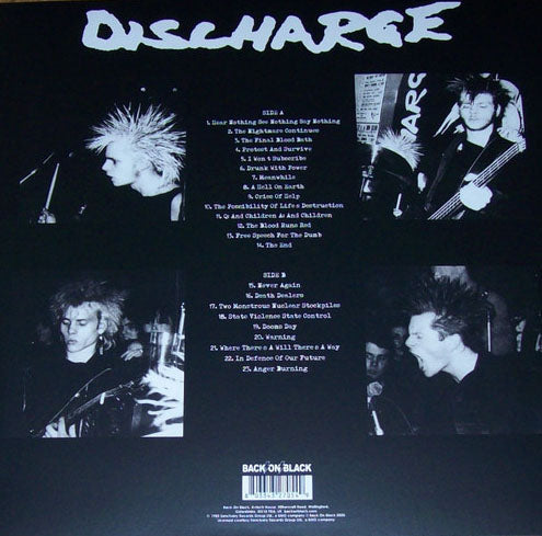 DISCHARGE (ディスチャージ) - Hear Nothing See Nothing Say Nothing (UK Ltd.Reissue  Clear & Black Splatter Vinyl LP/ New)