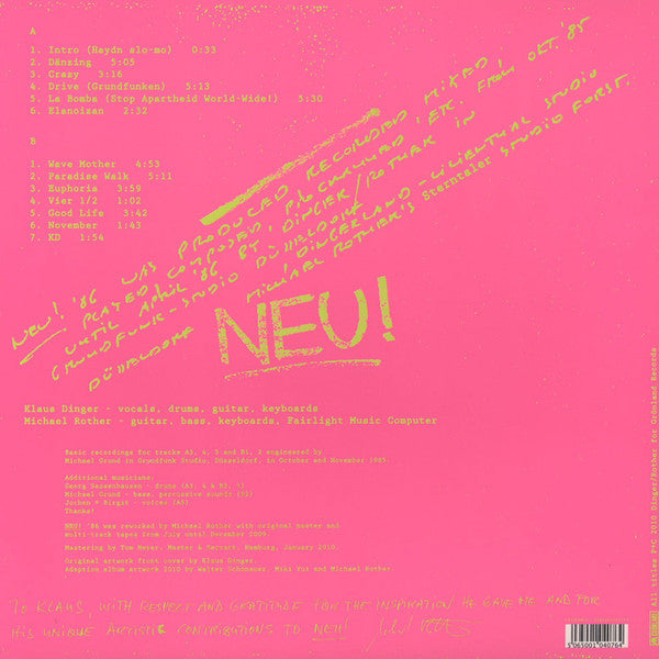 NEU ! (ノイ！)  - NEU ! '86 [Neu! 4] (EU-German Ltd.Reissue LP/New)