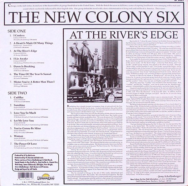 NEW COLONY SIX (ニュー・コロニー・シックス) At The River's Edge (US Sundazed Limi
