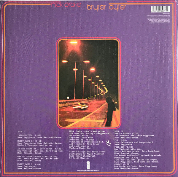 NICK DRAKE (ニック・ドレイク)  - Bryter Layter (EU 限定復刻再発 180g LP-復刻ザラ紙ジャケ/New）