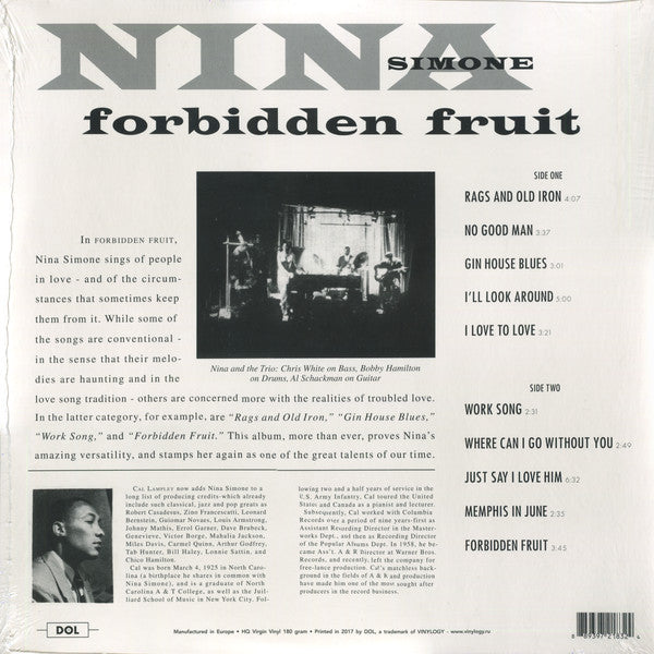 NINA SIMONE (ニーナ・シモン)  - Forbidden Fruit (EU 限定復刻再発「HQ＝高音質」 180g HQ Vinyl LP/New)