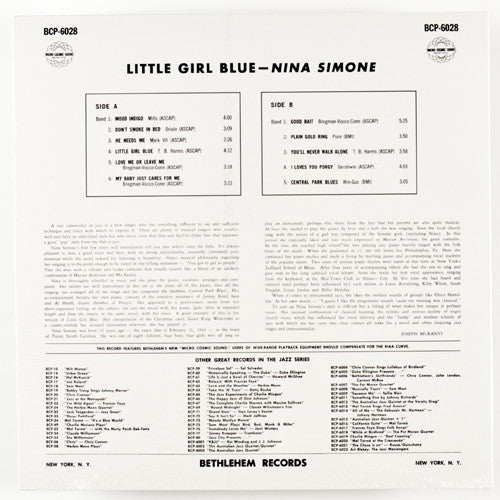 NINA SIMONE (ニーナ・シモン)  - Little Girl Blue (US Ltd.Reissue LP/New)