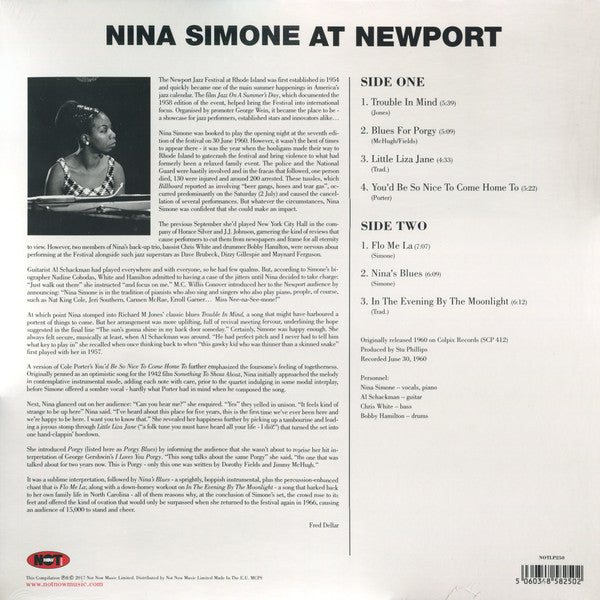 NINA SIMONE (ニーナ・シモン)  - Nina At Newport (EU 限定復刻再発180g「グリーンVINYL」重量 LP/New)