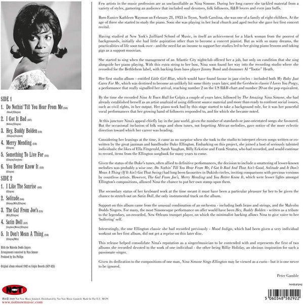NINA SIMONE (ニーナ・シモン)  - Sings Ellington (EU Ltd.Reissue 180g White VInyl LP/New)