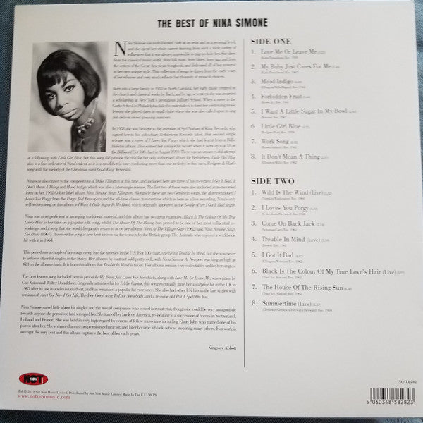 NINA SIMONE (ニーナ・シモン)  - The Best Of Nina Simone (EU Limited 180g Blue VInyl LP/New)