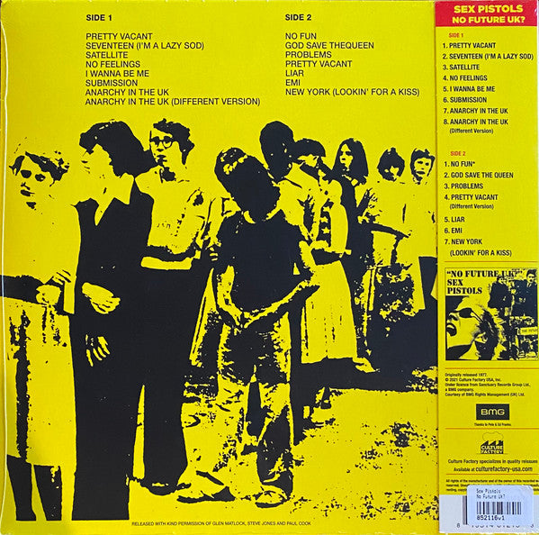 SEX PISTOLS (セックス・ピストルズ) - "No Future U.K?" (US 2,000 Ltd.Reissue Yellow & Black Vinyl LP/New)