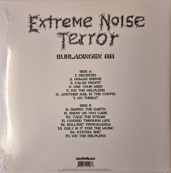 EXTREME NOISE TERROR (エクストリーム・ノイズ・テラー) - Burladingen 88 (UK 限定再発「レッドヴァイナル」LP/ New)