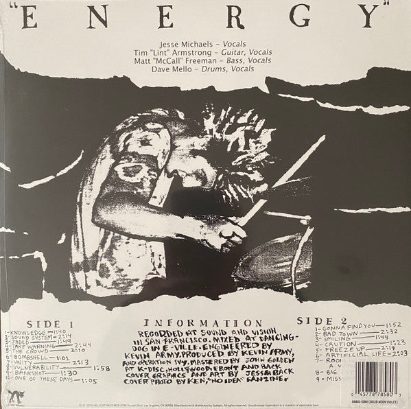 OPERATION IVY (オペレーション・アイヴィー) - Energy (US Ltd.Reissue LP / New)