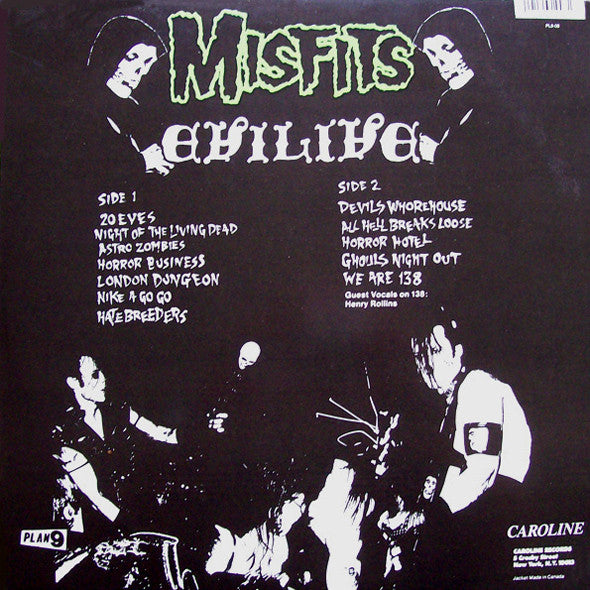 MISFITS (ミスフィッツ) - Evilive (US限定プレス再発LP/ New)