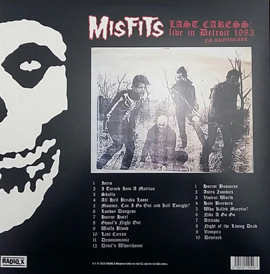 MISFITS (ミスフィッツ) - Last Caress Live In Detroit 1983 Fm Broadcast (EU 500枚限定再発  LP/ New)