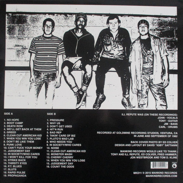 ILL REPUTE (イル・レピュート) - The 1982 Demos (US Ltd.Blue Vinyl LP/ New)