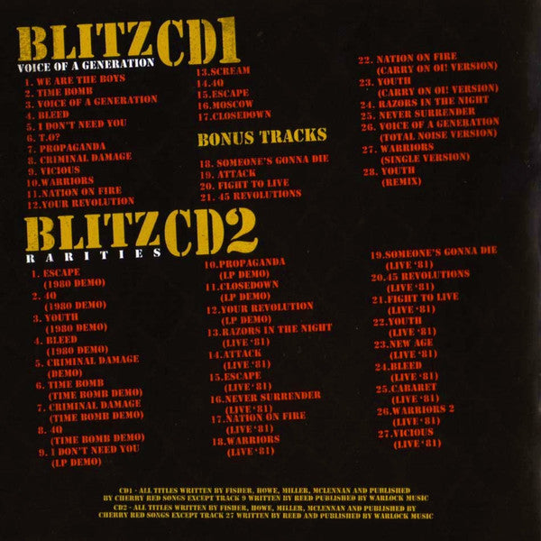 BLITZ, THE (ザ・ブリッツ) - Voice Of A Generation (UK Ltd.Reissue 2xCD/New)