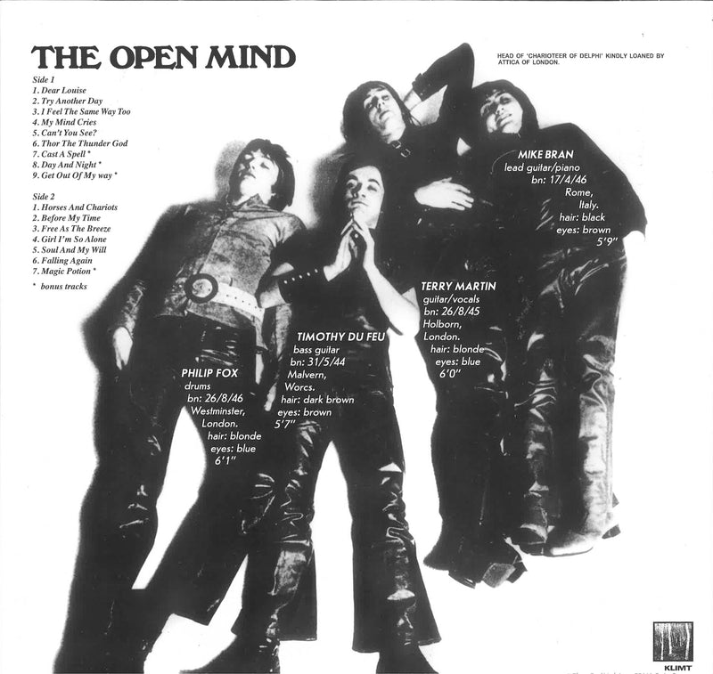 OPEN MIND (オープン・マインド)  - The Open Mind (France 500枚限定再発カラーヴァイナル  LP/New)