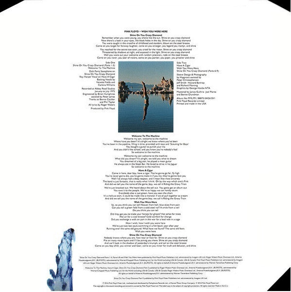 PINK FLOYD (ピンク・フロイド)  - Wish You Were Here (EU 限定復刻再発リマスター180g LP/New)