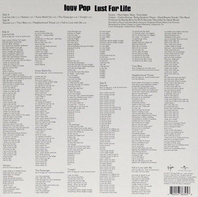 IGGY POP (イギー・ポップ) - Lust For Life (EU 限定再発180グラム LP/ New)