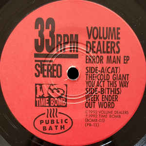 VOLUME DEALERS - ERRORMAN E.P (Japan Ltd. 4-TRACK 7”/New)