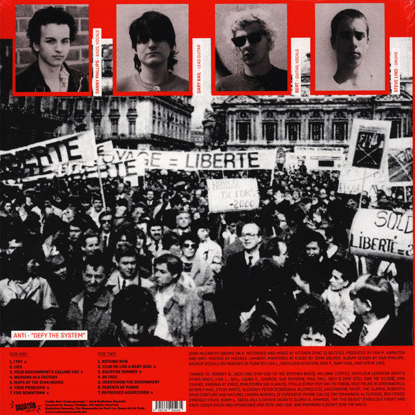 ANTI (アンチ) - Defy The Systemr (Italy Ltd.Reissue LP / New)