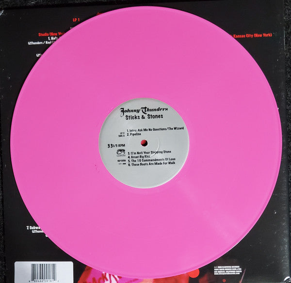 JOHNNY THUNDERS (ジョニー・サンダース ) - Sticks & Stones: The Lost Album (US Ltd.2xPink Vinyl 180g LP+GS/ New)