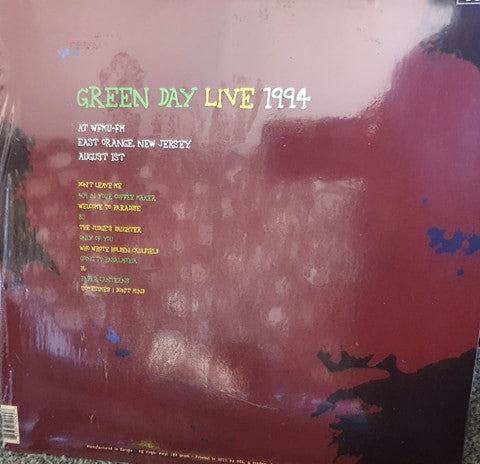 GREEN DAY (グリーン・デイ) - Live At East Orange, New Jersey, 1994 (EU Ltd.Green Viny 180g LP/ New)