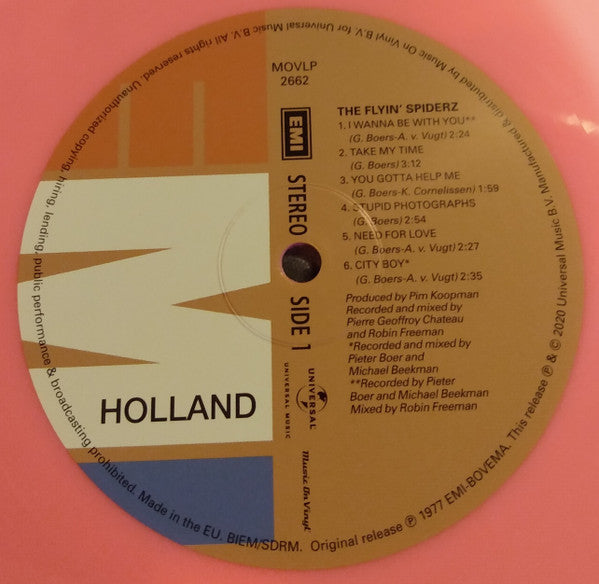 FLYIN' SPIDERZ, THE (ザ・フライイング・スパイダーズ) - S.T. (Dutch 500枚限定再発 RSD 2020 ナンバリング入りピンクヴァイナル180g LP「廃盤 New」)
