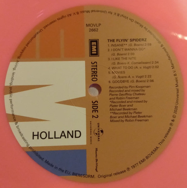 FLYIN' SPIDERZ, THE (ザ・フライイング・スパイダーズ) - S.T. (Dutch 500枚限定再発 RSD 2020 ナンバリング入りピンクヴァイナル180g LP「廃盤 New」)