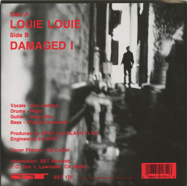 BLACK FLAG (ブラック・フラッグ) - Louie Louie (US Ltd.Reissue 7" +PS/ 廃盤 New)
