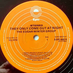 EDGAR WINTER GROUP - They Only Come Out At Night (UK 70's Re Orange Lbl.LP)