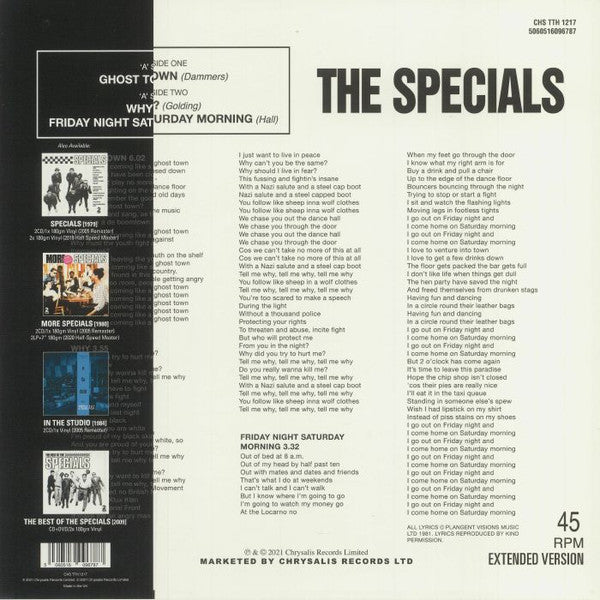 SPECIALS, THE (ザ・スペシャルズ) - Ghost Town : Extended Version (UK Ltd.40th Anniversary Reissue 180g12"/ New)