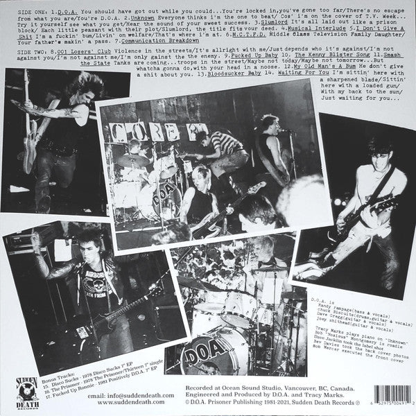D.O.A. - Hardcore '81 (Canada 40th Anniversary Ltd.LP / New)