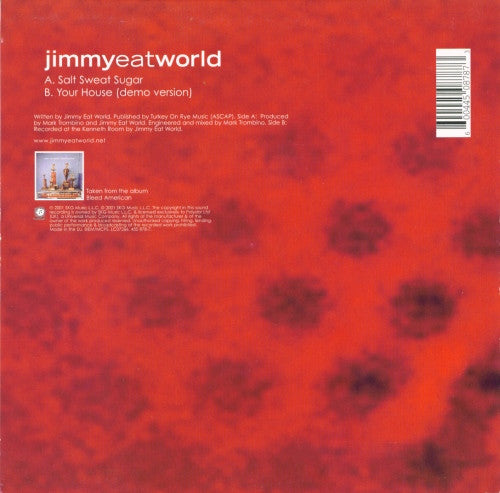 JIMMY EAT WORLD  (ジミー・イート・ワールド)  - Salt Sweat Sugar (EU 限定リリース・ホワイトヴァイナル 7インチ/廃盤 NEW) 残少！