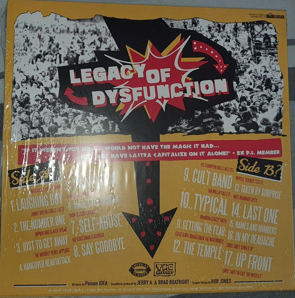 POISON IDEA (ポイズン・アイデア)  - Legacy Of Dysfunction (US '22 Ltd.Reissue New  )