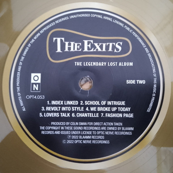 EXITS, THE (ジ・イグジット) - The Legendary Lost Album (UK 限定再発ゴールドヴァイナル LP/ New)