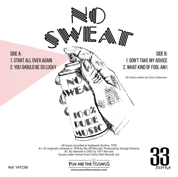 NO SWEAT (ノー・スウェット) - Start All Over Again EP (Spain 400枚限定プレス 7"EP/ New)