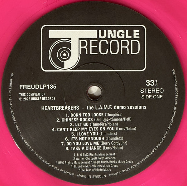 JOHNNY THUNDERS AND THE HEARTBREAKERS (ジョニー・サンダース & ザ・ハートブレイカーズ) - The  L.A.M.F. Demo Sessions (EU/US 4,000 Ltd. RSD Black Friday Pink Vinyl LP/  New) 