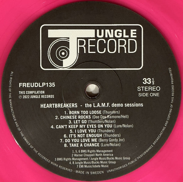 JOHNNY THUNDERS AND THE HEARTBREAKERS (ジョニー・サンダース & ザ・ハートブレイカーズ) - The L.A.M.F. Demo Sessions (EU/US 4,000 Ltd. RSD Black Friday Pink Vinyl LP/ New) 「RSD ブラックフライデー2022 ピンク盤」残少！