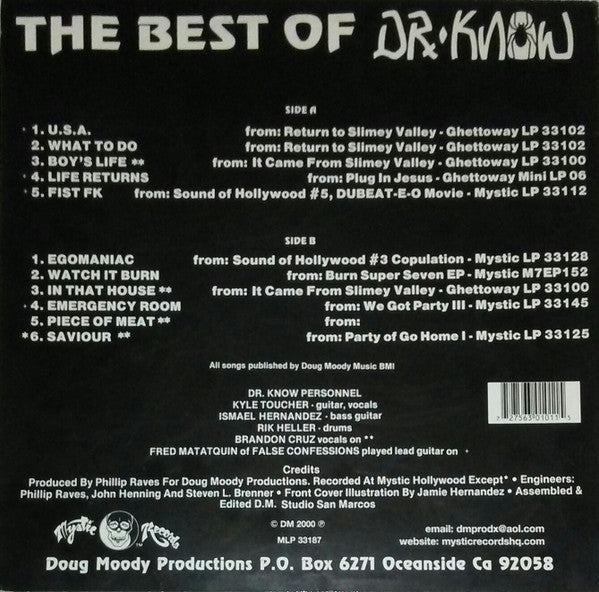DR. KNOW (ドクター・ノウ) - The Original Group : feat. Brandon Cruz (US 限定プレス再発 LP / New)