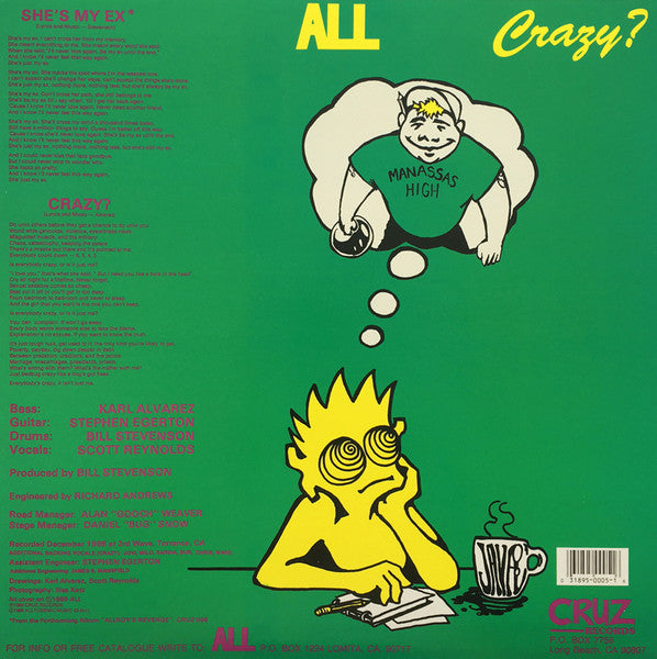 ALL (オール) - She's My Ex / Crazy? (US 限定再発 12"/ New)