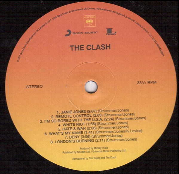 CLASH, THE (ザ・クラッシュ)  - S.T. [1st]  (EU 限定リマスター再発 180g LP / New)