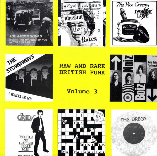 V.A.  (UKパンク・コンピ)  - Raw And Rare British Punk Vol.3 (UK オリジナル LP「新品 New」)
