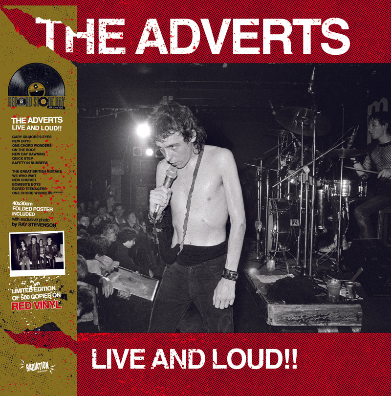 ADVERTS, THE (ジ・アドヴァーツ)  - Live And Loud!! (Italy RSD 2023 限定500枚再発レッドヴァイナル LP+帯/New)