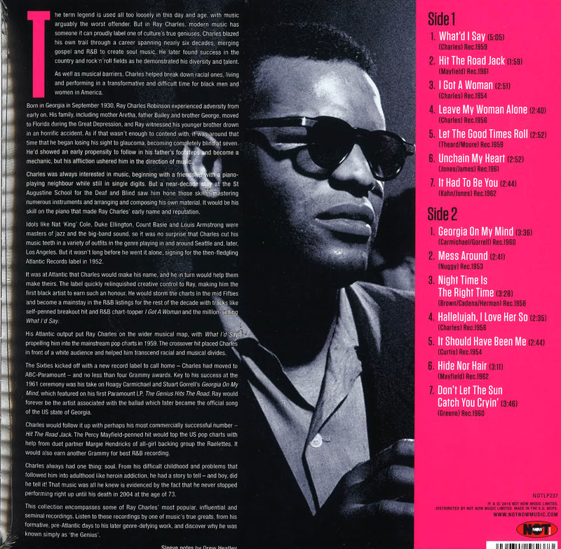 RAY CHARLES (レイ・チャールズ)  - The Very Best Of Ray Charles What'd I Say (EU Limited 180g Pink VInyl LP/New)